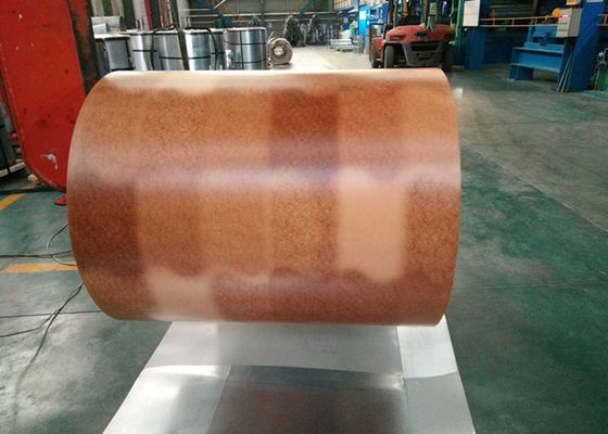 طباعة اللون Prepainted Galvalume Steel Coil 55٪ Wooden Brick Pattern