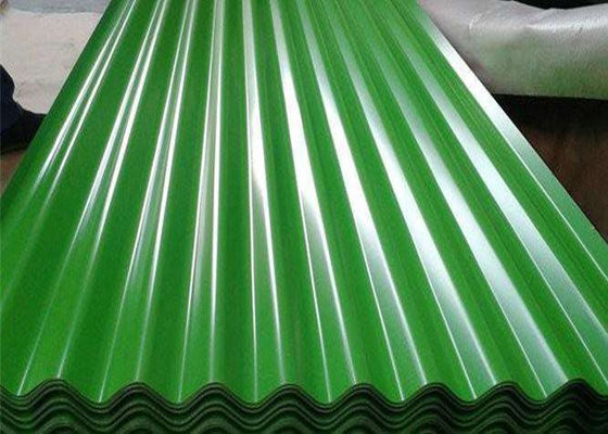 الأخضر الطحلب الأخضر المموج صفائح الفولاذ SGCC لسقف PPGI PPGL